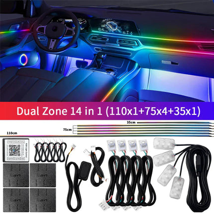 Bluetooth RGB Symphony Car Ambient Light Kit