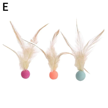 Feather Ball Cat Teaser Interactive Toy