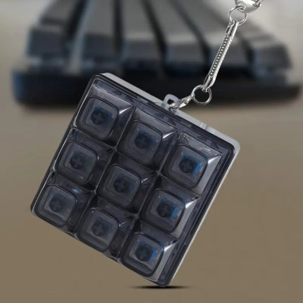 Mechanical Cube Click Fidget Keychain
