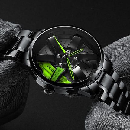 Waterproof Car Wheel Rim Wrist Men Watch