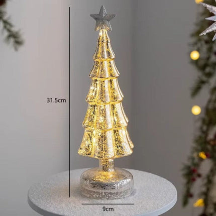 Christmas Time LED Frosted Glass Tree Lamp