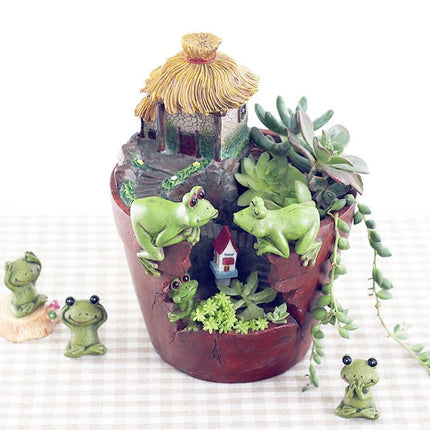 Mini Cottage Succulent Landscape Planter Pot