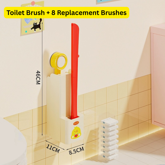 Clean Swipe Wall-Mounted Disposable Toilet Brush