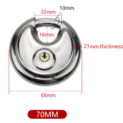 Heavy Duty Round Stainless Steel Padlock