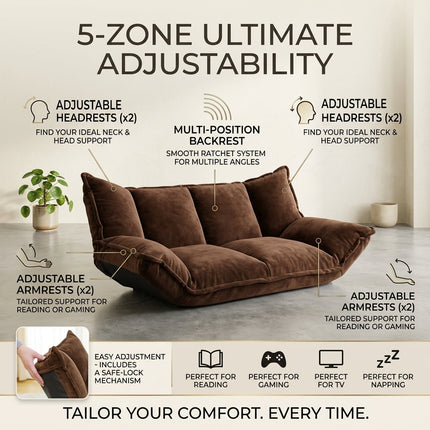 Adjustable Foldable Legless Lounge Sofa
