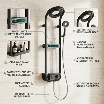 Spa Time Rainfall Elegant Digital Shower Set