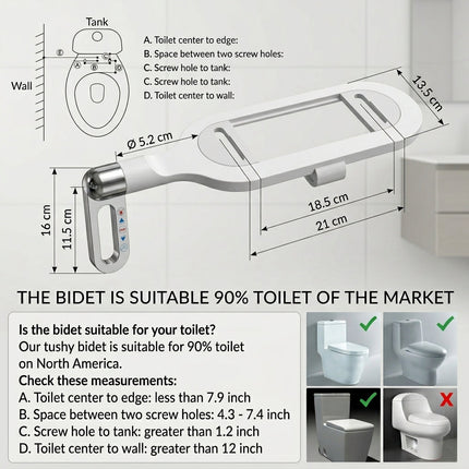Ultra-Slim Adjustable Water Manual Bidet