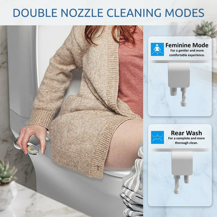 Ultra-Slim Adjustable Water Manual Bidet