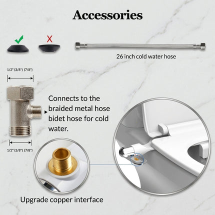 Ultra-Slim Adjustable Water Manual Bidet