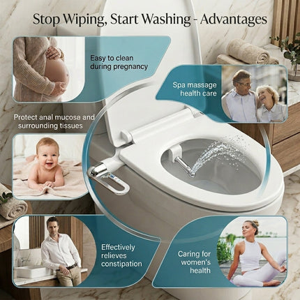 Ultra-Slim Adjustable Water Manual Bidet