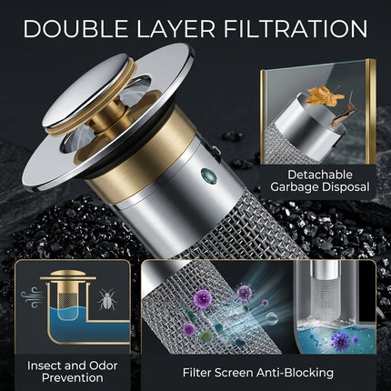 Pop-up Anti Clogging Drain Sink Strainer Filter