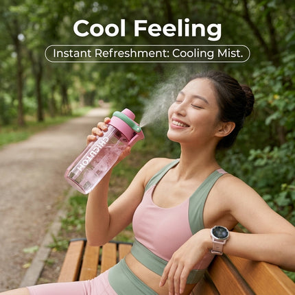 Cool Mist Spray Sports Water Bottle