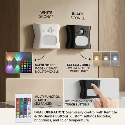 Color Flow Motion Sensor Wall Light