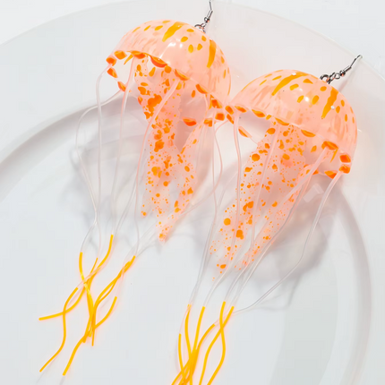 Dancing Jellyfish Long Tassel Earrings