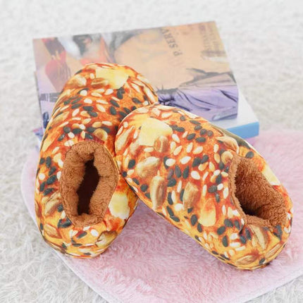 Creative Toast Bread Winter Slippers