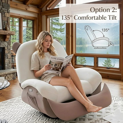 Ergonomic Comfortable Italian Style Rocking Chair