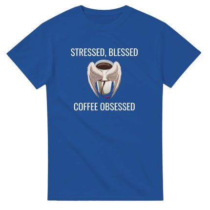 Stressed Blessed & Coffee Obsessed Cotton T-Shirt