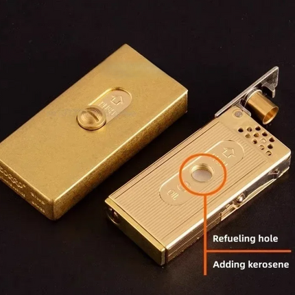 Retro Upward Slide Flame Gasoline Lighter