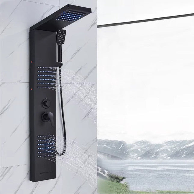 Rainfall Multi-Jet Panel Adjustable Pressure Shower Set