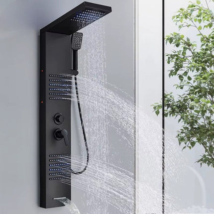 Rainfall Multi-Jet Panel Adjustable Pressure Shower Set