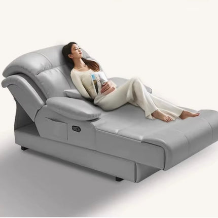 Premium Italian Leather Reclining Lounge Chair