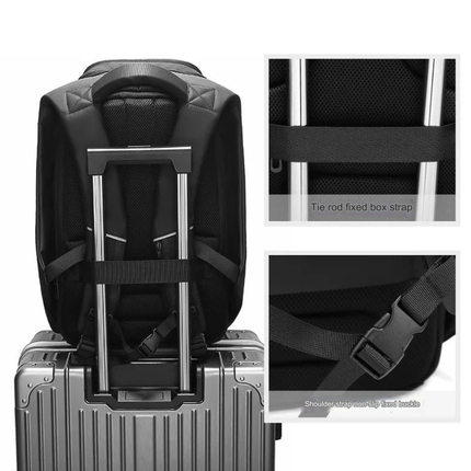 Business Travel RFID Blocking Pocket Multi-Layer Backpack