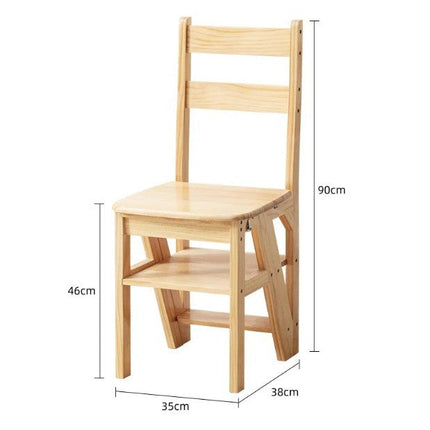 Multifunctional Transformable Ladder Wooden Chair
