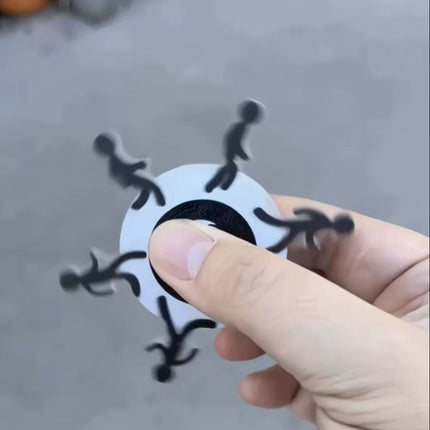 Running Stickman Optical Illusion Fidget Spinner
