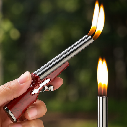 Dual Trigger Long Barrel Flame Torch Lighter