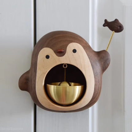 Wooden Penguin Cute Doorbell