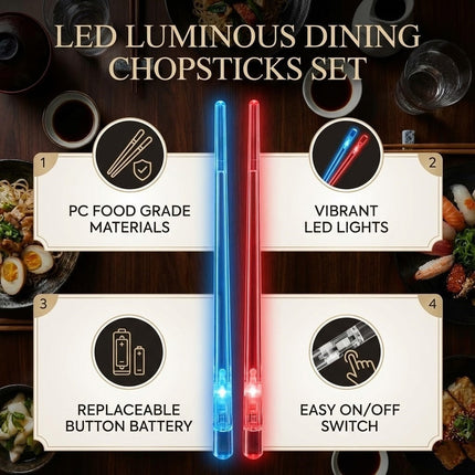 LED Luminous Dining Chopsticks Set