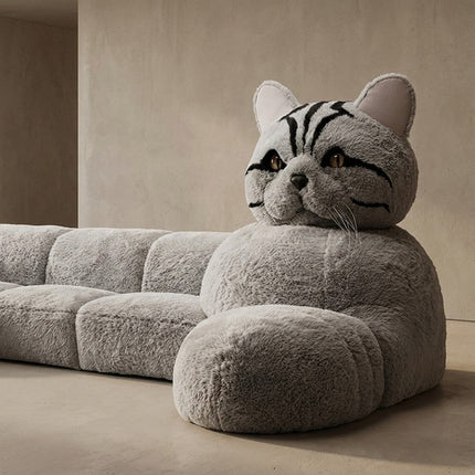 Monster Giant Cat Plush Sleeper Sofa