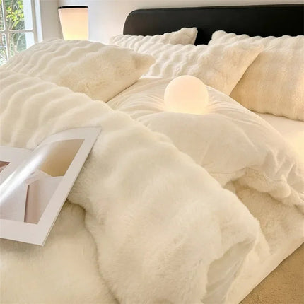 Soft Dream Furry Velvet Comforter Bedding Set