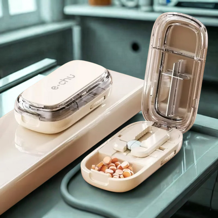Pocket Size Dustproof Pill Cutter Organizer