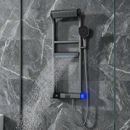 Modern LED Digital Display Thermostatic Piano Keys Shower Set