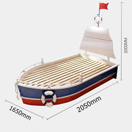 Sailor Ocean Adventure Wooden Boat Kids Bed