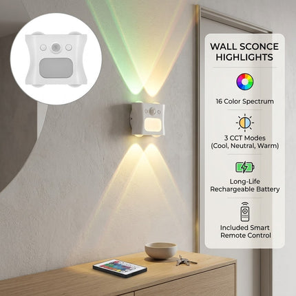 Color Flow Motion Sensor Wall Light