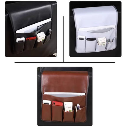 Non-slip 5 Pockets Leather Arm Rest Chair Organizer