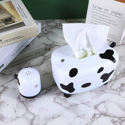 Cute Mini Cow Tissue Storage Toothpick Box