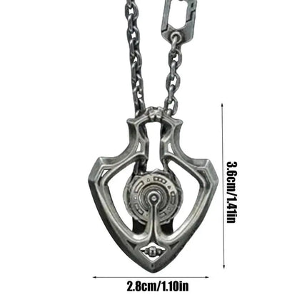 Mechanical Rotating Gear Vintage Necklace