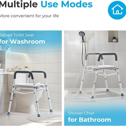 Elderly Friendly Adjustable Portable Toilet Seat