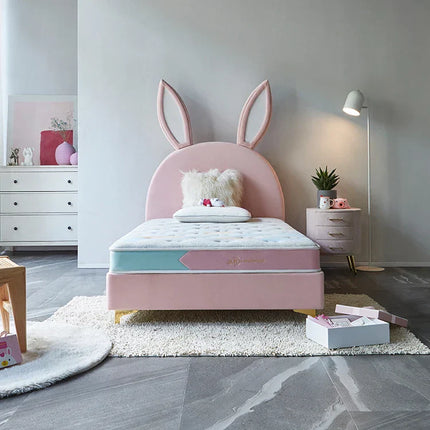 Rabbit Ears Pink Cute Kids Bed
