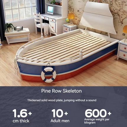 Sailor Ocean Adventure Wooden Boat Kids Bed