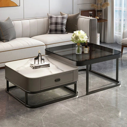 Nordic Nested Dual-Layer Elegant Coffee Table