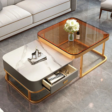 Nordic Nested Dual-Layer Elegant Coffee Table