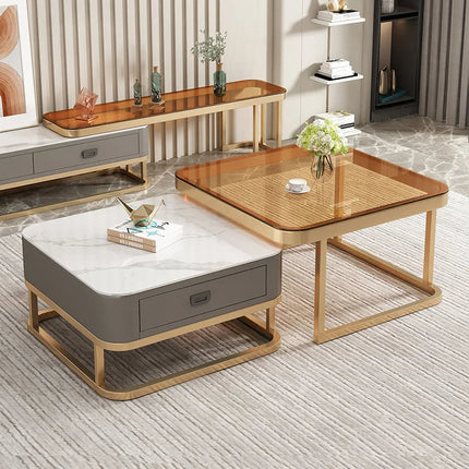 Nordic Nested Dual-Layer Elegant Coffee Table