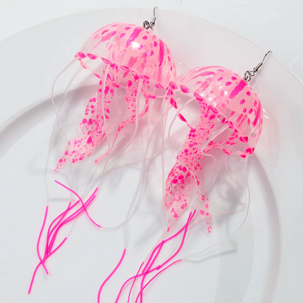 Dancing Jellyfish Long Tassel Earrings