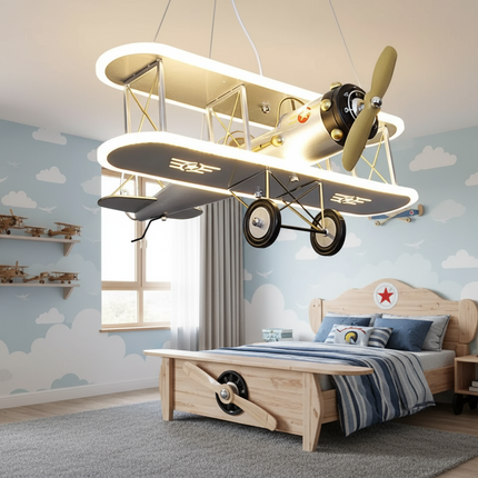 Vintage Plane Fun Bedroom Ceiling Lamp
