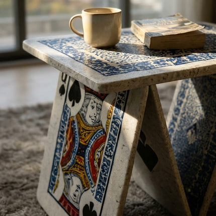 Playing Cards Art Sculptural Coffee Table