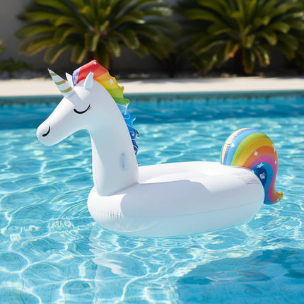 6 Person Huge Unicorn Pool Float Inflatable Giant Unicorn Swimming Pool Island